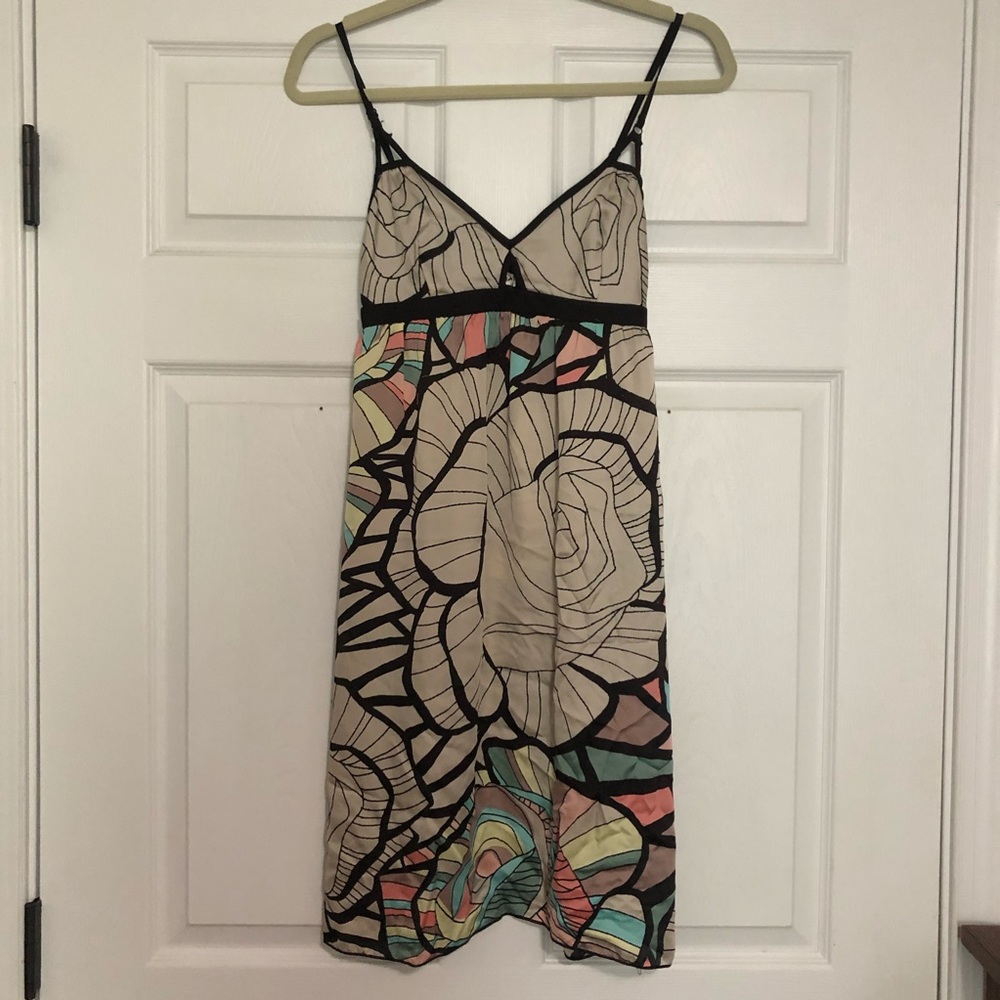 Double zero satin floral dress size small